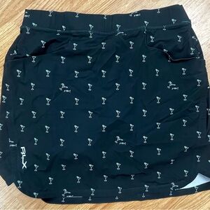 RLX Ralph Lauren Martini Golf Skort Black Fore Cocktail Print Size Small